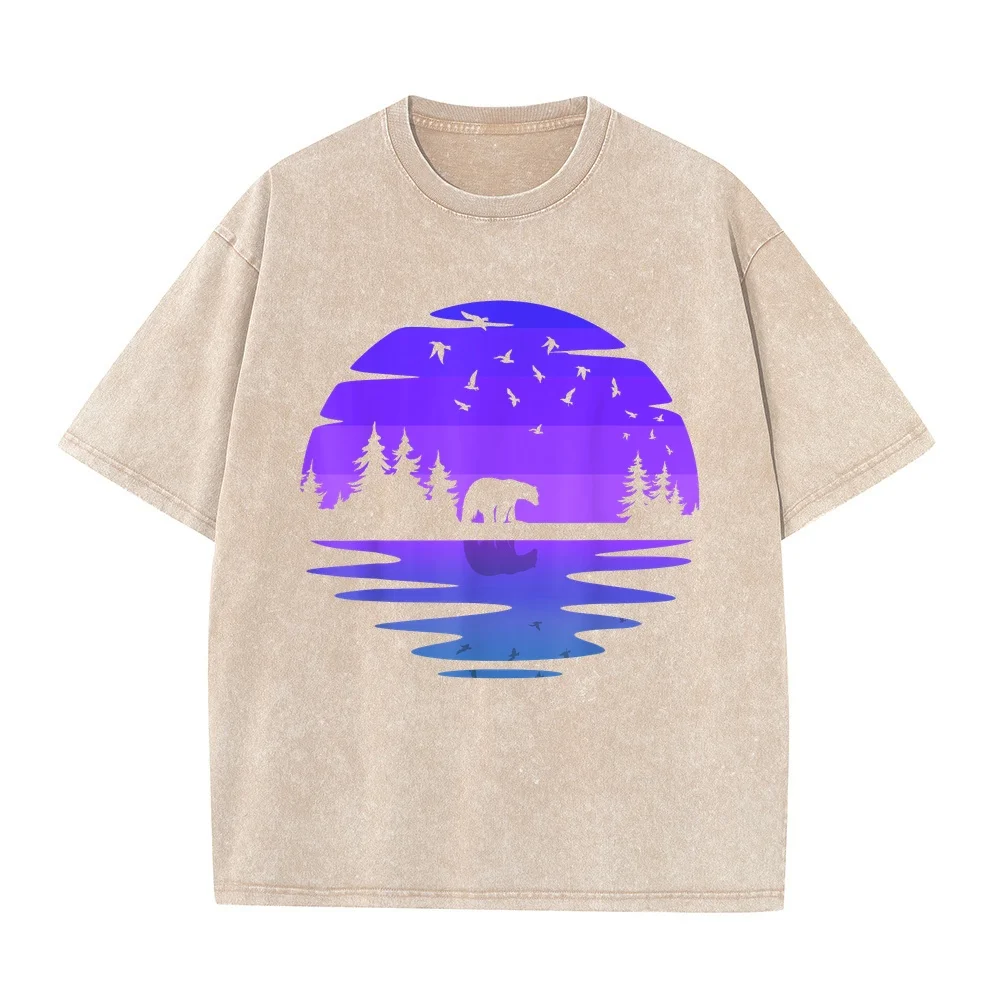 Birds Outdoors Wildlife Nature Animal Bear Forest T-Shirt Designer Clothes Man トップス Daily Wear 100 Cotton Comfy Graphic T Shirt