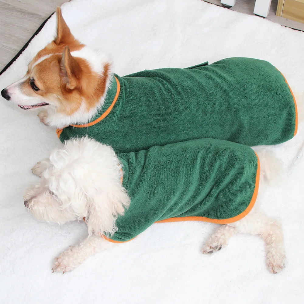 Suitable for pets Absorbent bathrobes Microfiber quick-drying dog bath towels Clothes Pet supplies