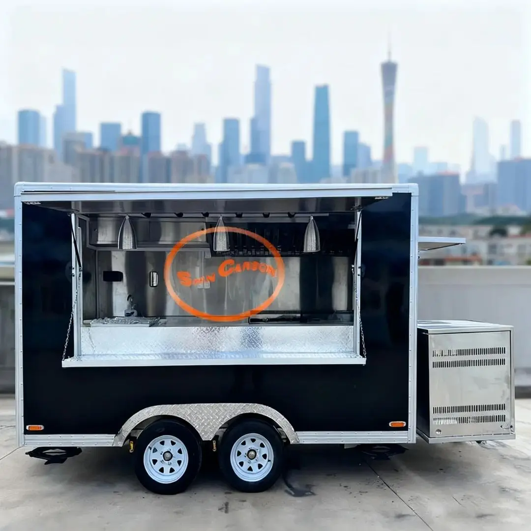 Outdoor Food Trailer Multifunctional Street Vendor Cart for Mobile Business Ideal for Food Service And Business Prosperity