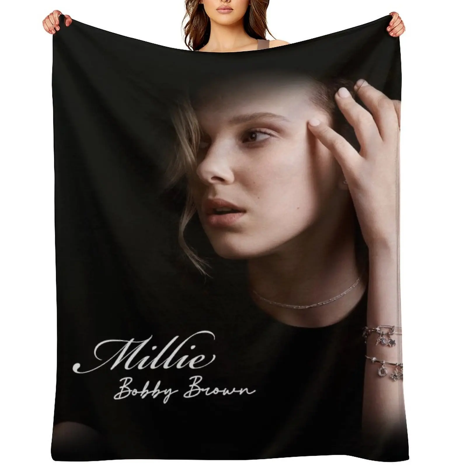 

Millie Bobby Brown Throw Blanket Cute Plaid Blankets For Bed Personalized Gift Single Blankets