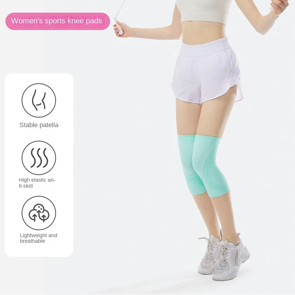 Four sided Elastic Sports Knee Pad Patella Protector Wear-resistant Knee Support Sleeves Sweat-absorbing Knitted Nylon