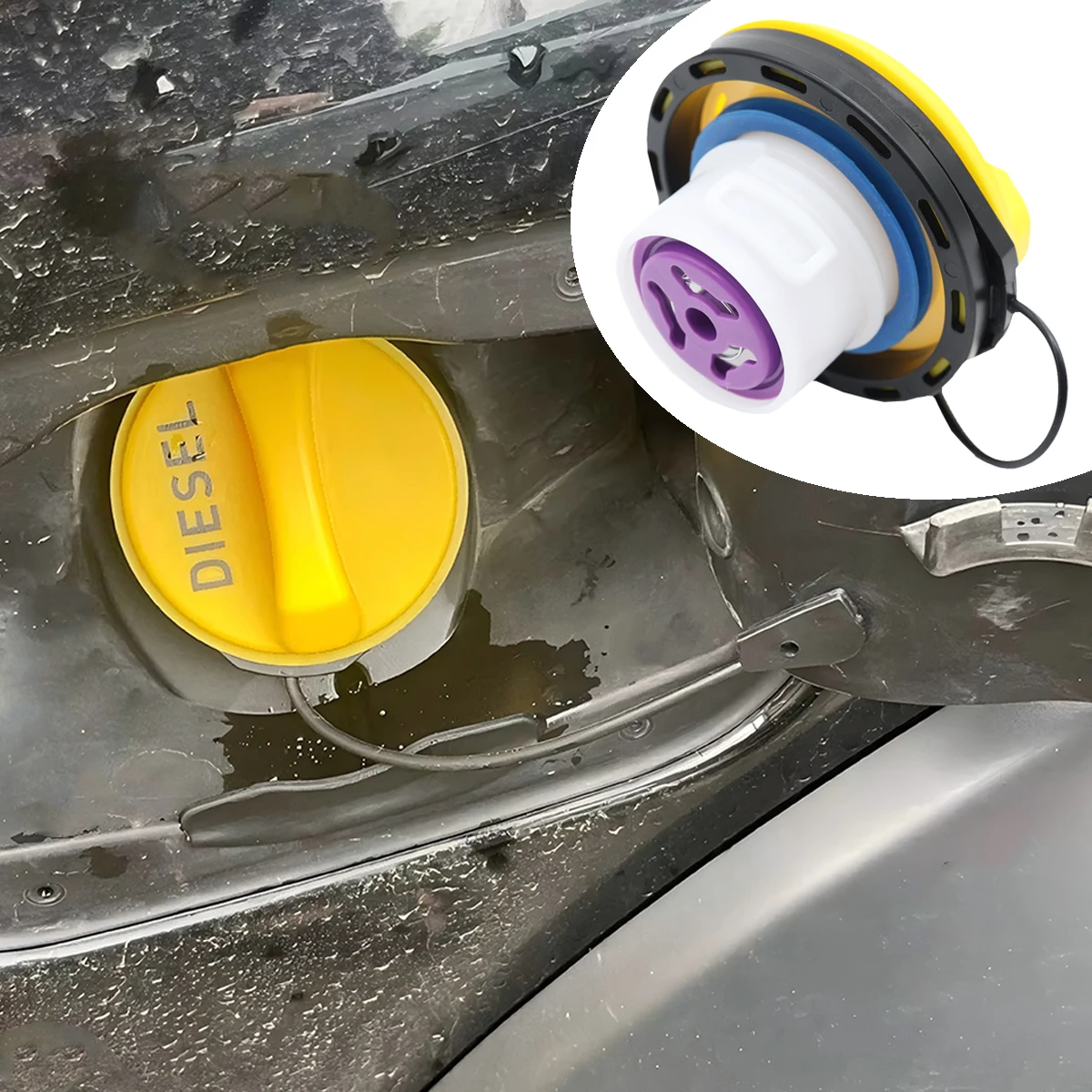 

1Pcs LR053666 WLD500090 Diesel Fuel Tank Filler Cap Cover Replace Parts For Land Rover Defender L663 Range Rover L460 Velar L560
