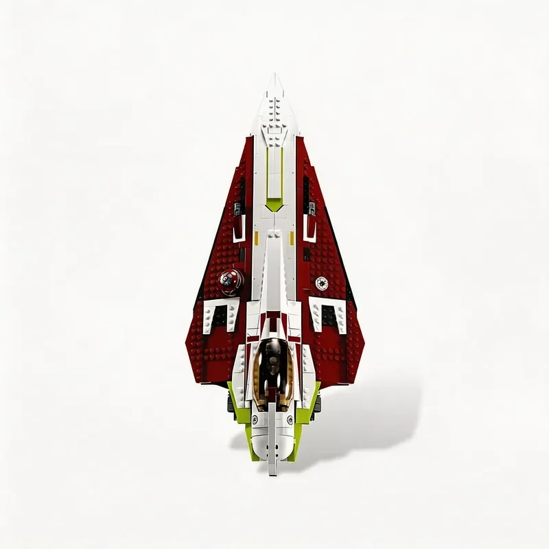 NEW 676PCS Star Battle Movie MOC Obi Wan Space Fighter Model DIY Creative Display Assembly Building Blocks Birthday Gift 10215 view 2