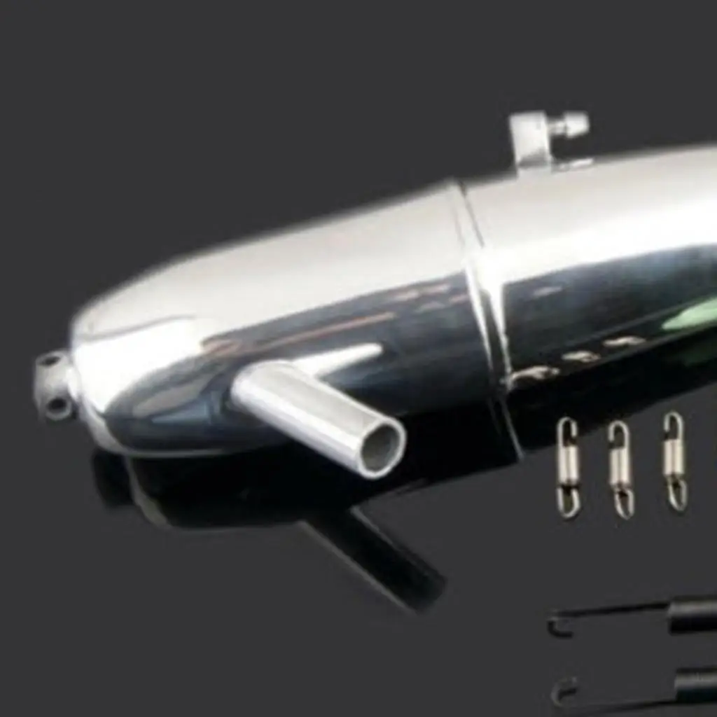 1/8 Scale RC Car Muffler Aluminum Exhaust Simulation Smoking Pipe for Nitro Engine Truck Buggy