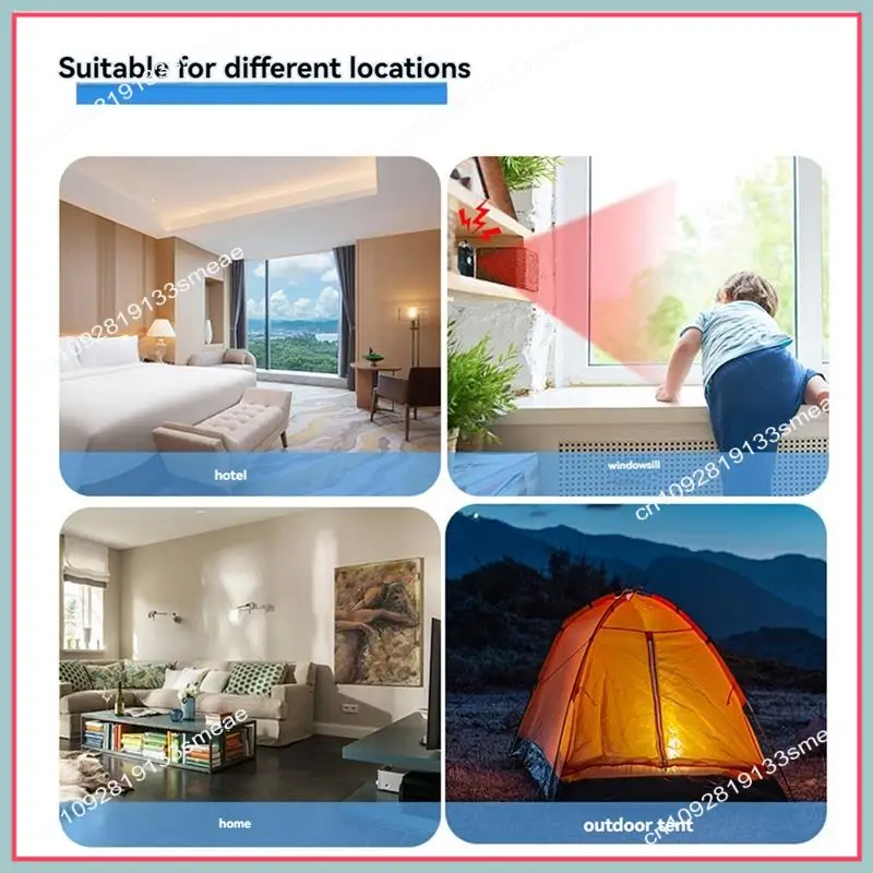 

N94R 4 шт. портативный мини-детектор движения сигнализация 120 дБ сирена SOS светодиодный светильник безопасности для путешествий дома дети безопасная личная сигнализация