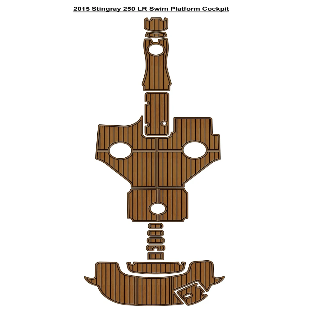 

2015 Stingray 250 LR Swim Platform Pad Boat EVA Foam Teak Deck Floor Mat SeaDek MarineMat Style Self Adhesive