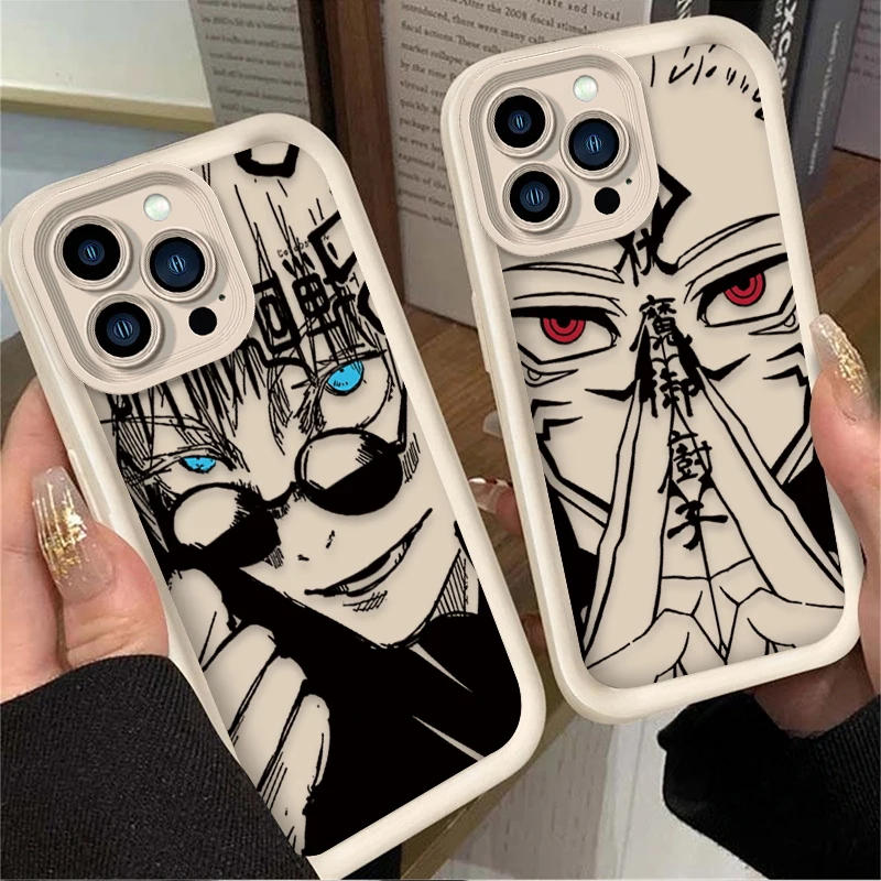 Jujutsu Kaisen Gojo Satoru Case for iPhone 15 14 13 12 11 Pro Max XS X XR 8 7 6S 6 Plus SE 2020 Shockproof Soft Silicone Cover