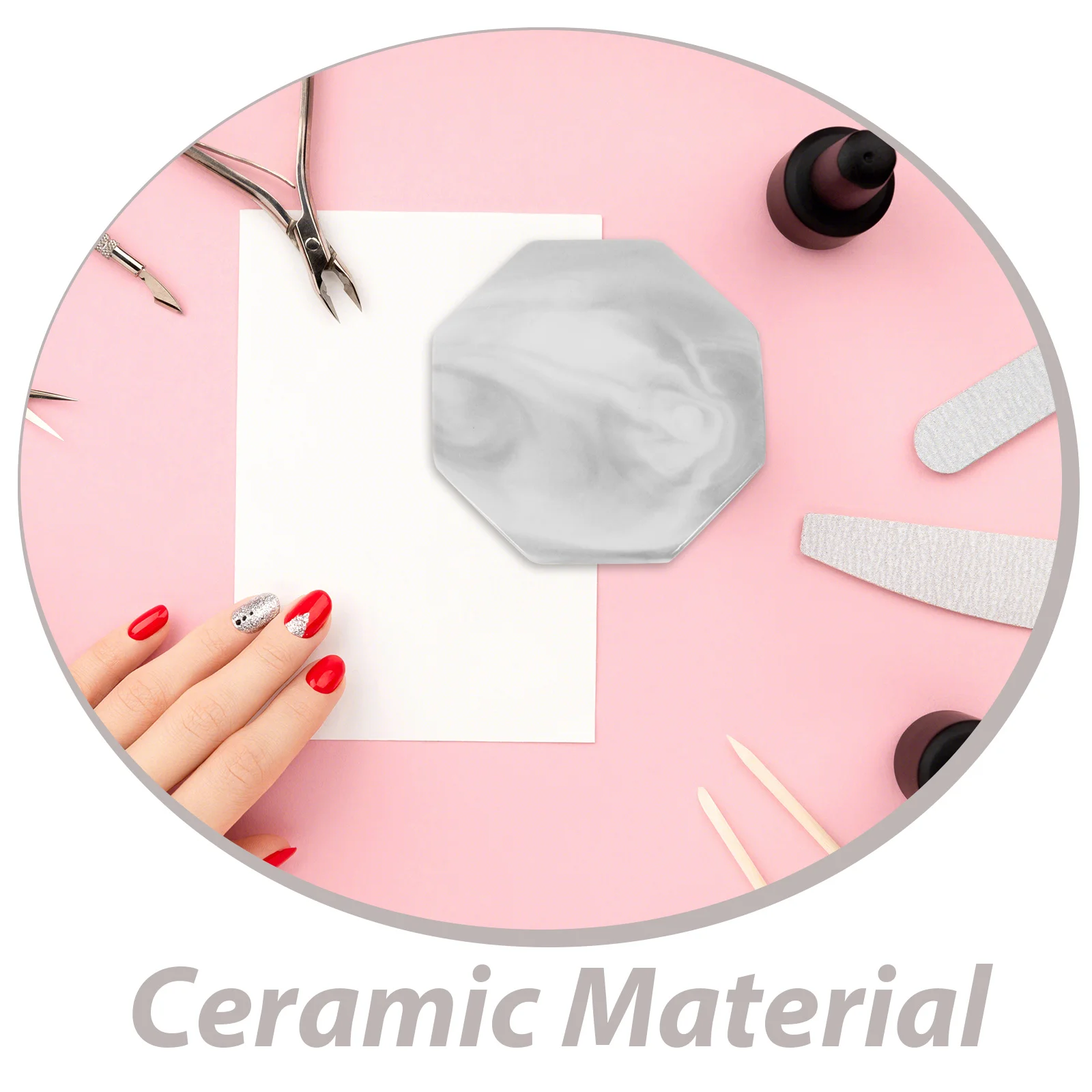 

Paint Trays Nail Showing Stands Manicure Tools Ceramic White Display Boards Art