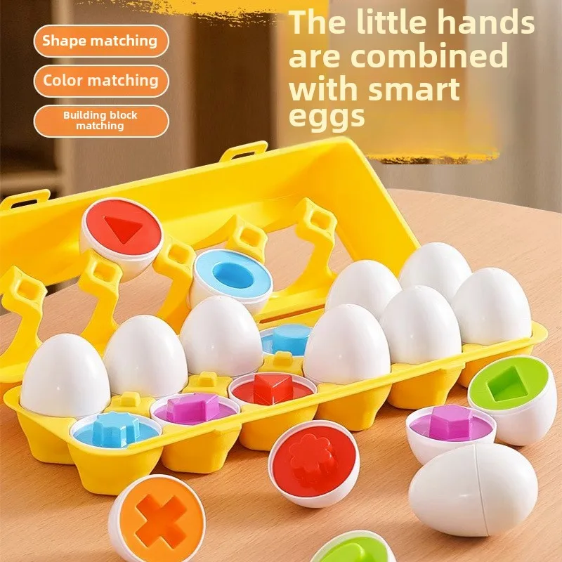

Baby Learning Educational Toy Smart Egg Toy Games Shape Matching Eggs Montessori Sorters Toys Toys for Kids Children 2 3 4 Years