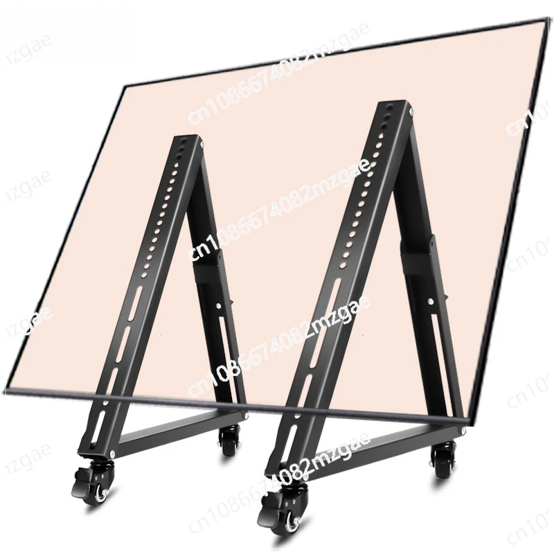 32-65 Inch Low Height TV Stand Movable Tripod Stage Screen Cart Cold-rolled Sheet Material Suitable for Flat Screen TVs view 2