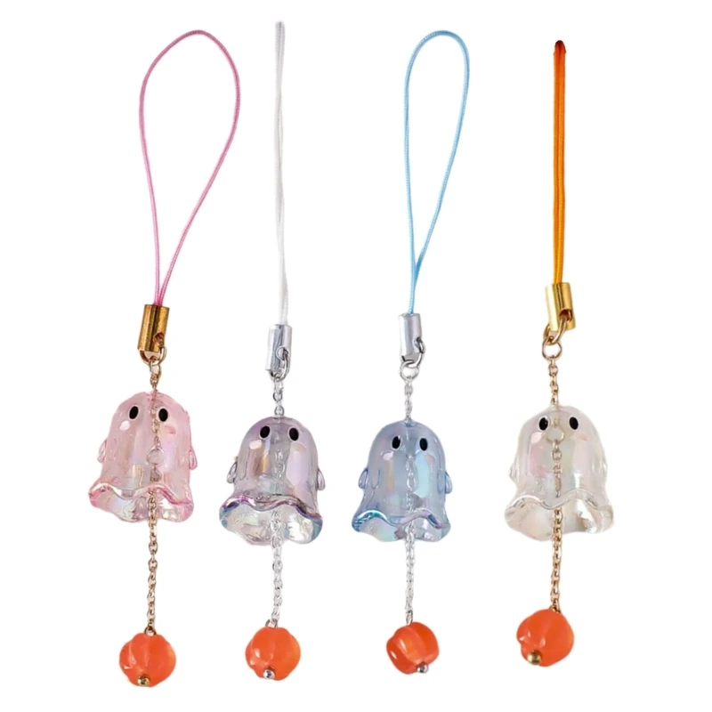 Specter Pumpkin Keychain Stylish Pumpkin Specter Keychain Versatile Bag Decoration Phone Chain for Women N2UE