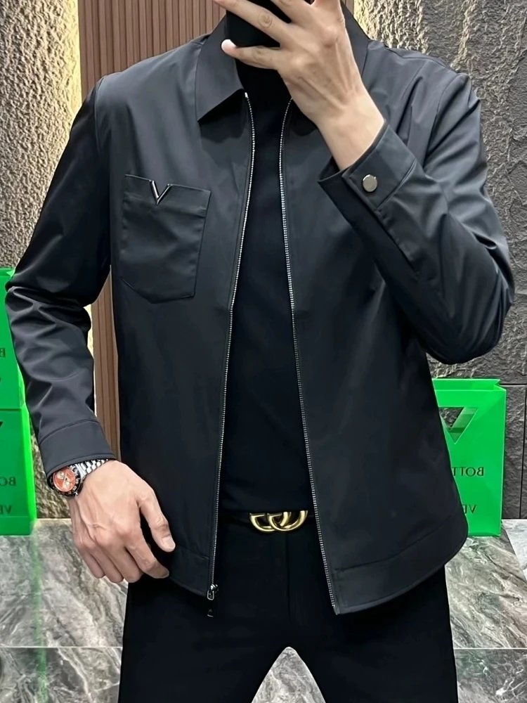 

Мужская ранняя весна, новая удобная модная универсальная модная элитная куртка с воротником-стойкой, верхняя одежда весна-осень