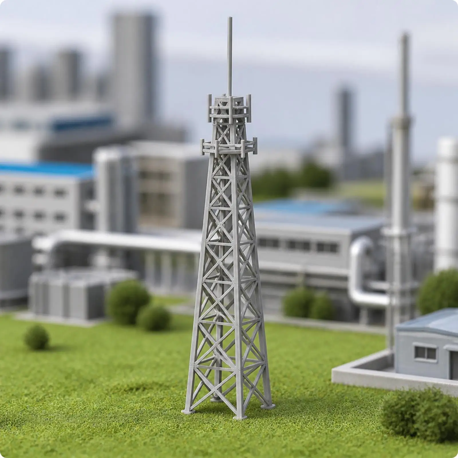 Diorama Building Piece Communication Mast Model for Sand-Table Scenes