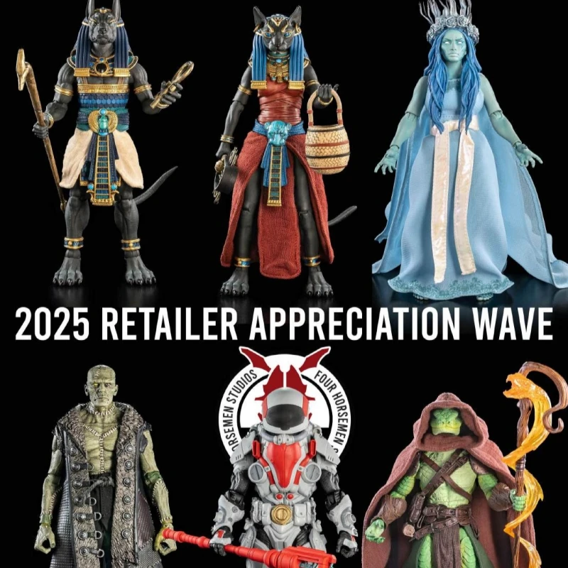 

Фигурка Four Horsemen 2025 Thank You Wave Serpent Man с взаимозаменяемыми руками и посохом Феникса для коллекционеров