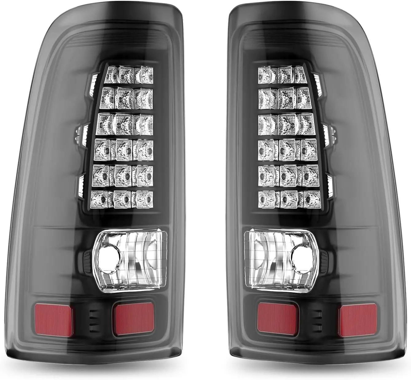 

LED Tail Lights for 2003-2006 Chevy Silverado & 1999-2002 GMC Sierra 1500 2500 3500, Black