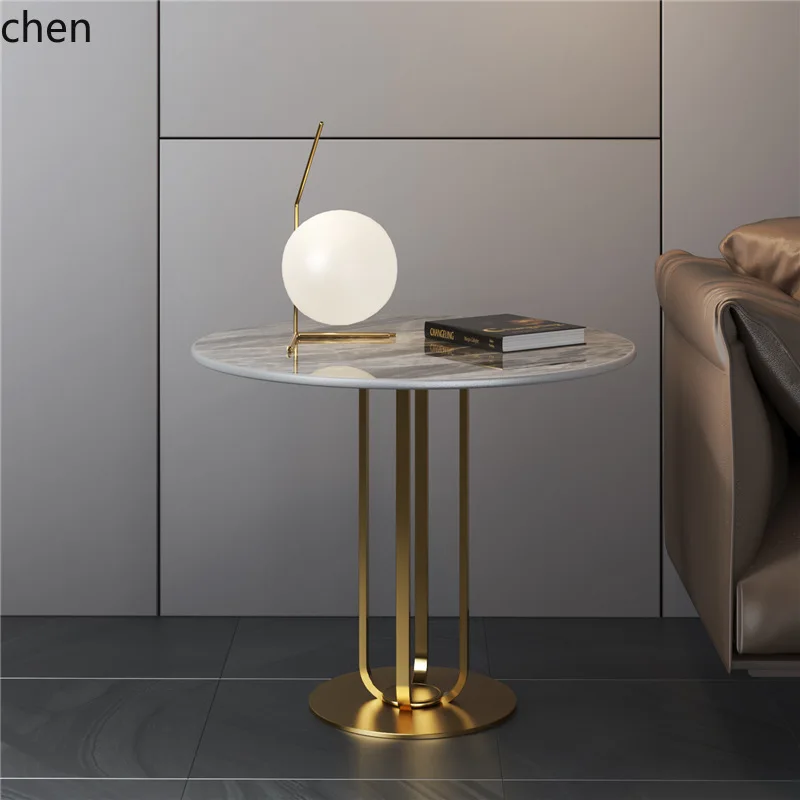 HYS Slab Side Table Modern Sofa Side Cabinet Living Room Balcony Marble Corner Table