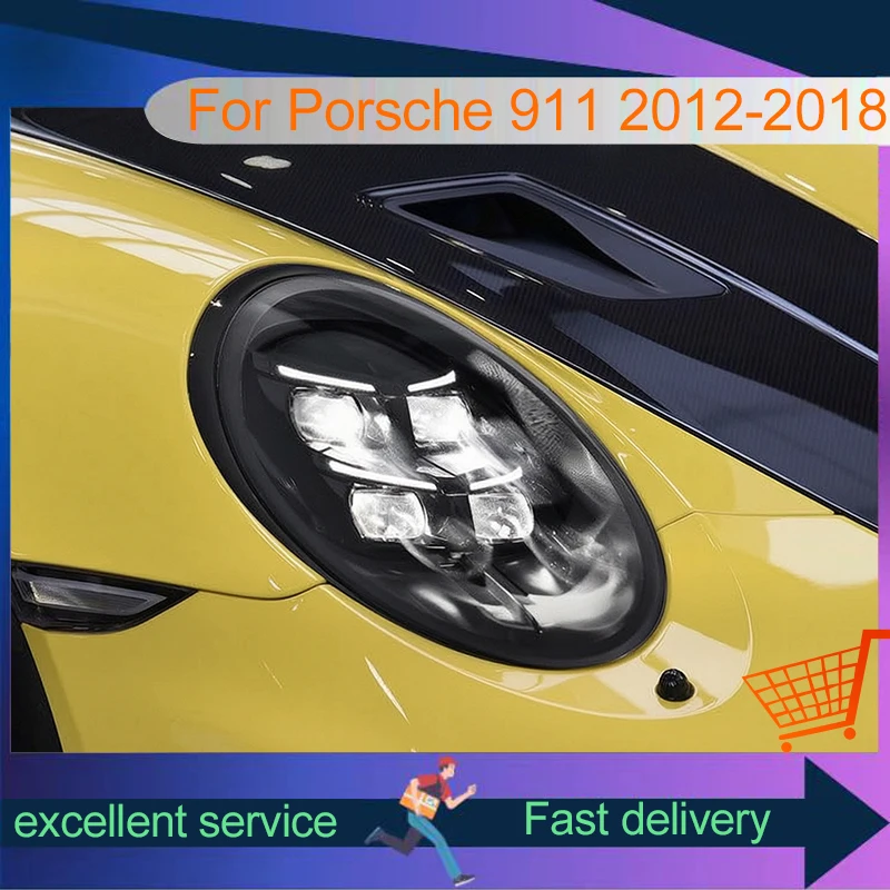 Running Light Auto for Cars 12V Porsche 911 2012-2018 Headlight LED Drl High Configure Daylight Turning Accessories Front Lamp
