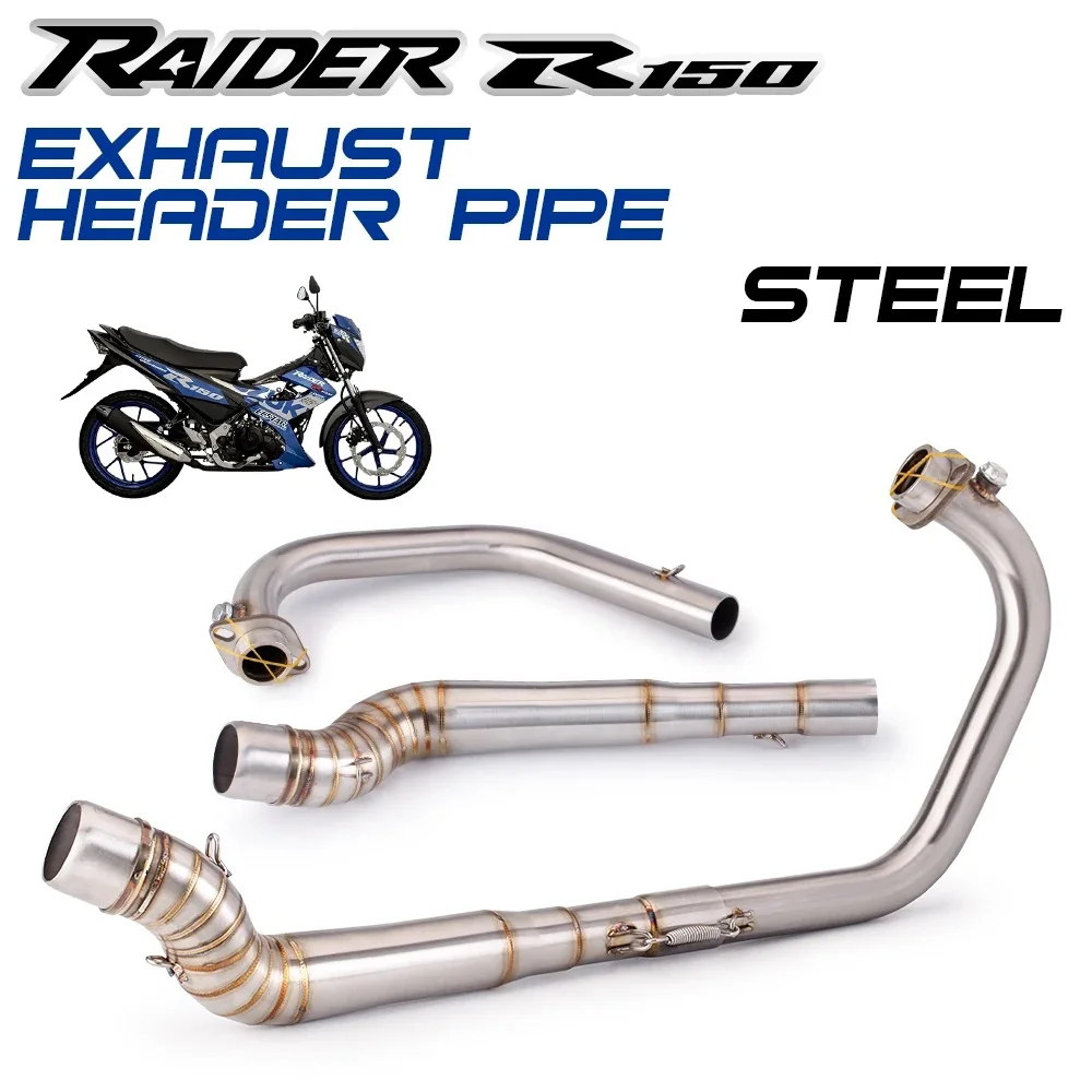Motorcycle Exhaust Pipe for Suzuki Raider 150 Stainless Steel Modified Header Pipe Bend Pipe