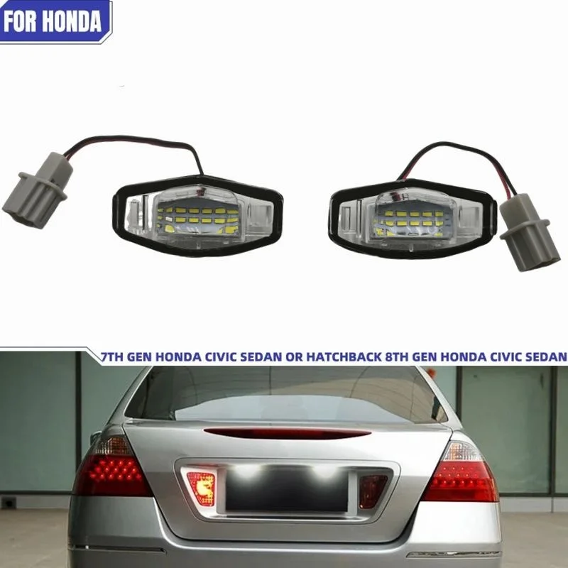 

2 шт. автомобильная светодиодная лампа номерного знака для Honda Civic 7th 8th 9th Gen Pilot Accord Sedan Odyssey Acura TL MDX RL TSX RDX ILX 2001-2018