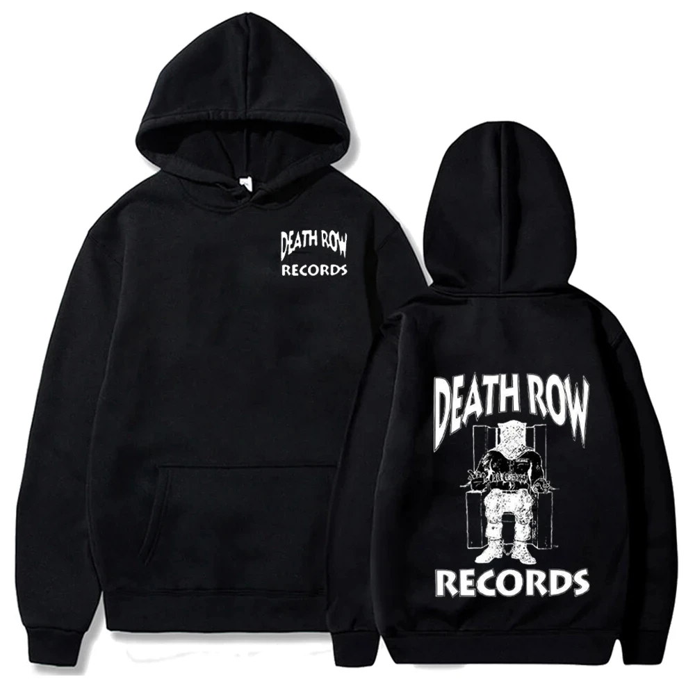 Death Row Records Print Hoodies For Men Women Casual Long Sleeve Hooded Sweatshirts Hip Hop Harajuku Hoodie Y2k Men Tops S-4XL