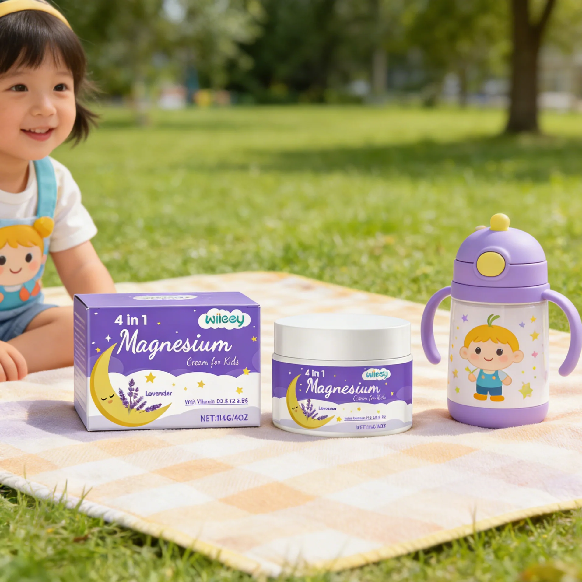 Kid Moisturizing Magnesium Cream Improving Sleep Quality Reduce Redness Relax Mind Skin Itching Relief Leg Feet Magnesium Cream