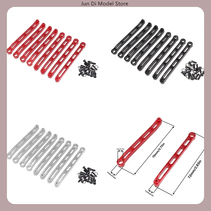 Mang Niu 1/12 MN78 Cherokee RC Car Metal Upgrade Chassis Stabilizer Link Rods Spare Parts
