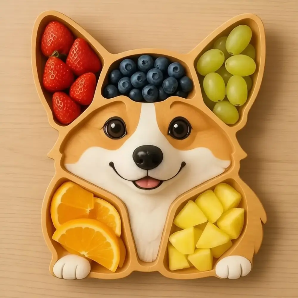 Creative Dog Shaped Food Tray Wooden Charcuterie Board Snack Serving Platter Unique Kitchen Decorative Tableware Item