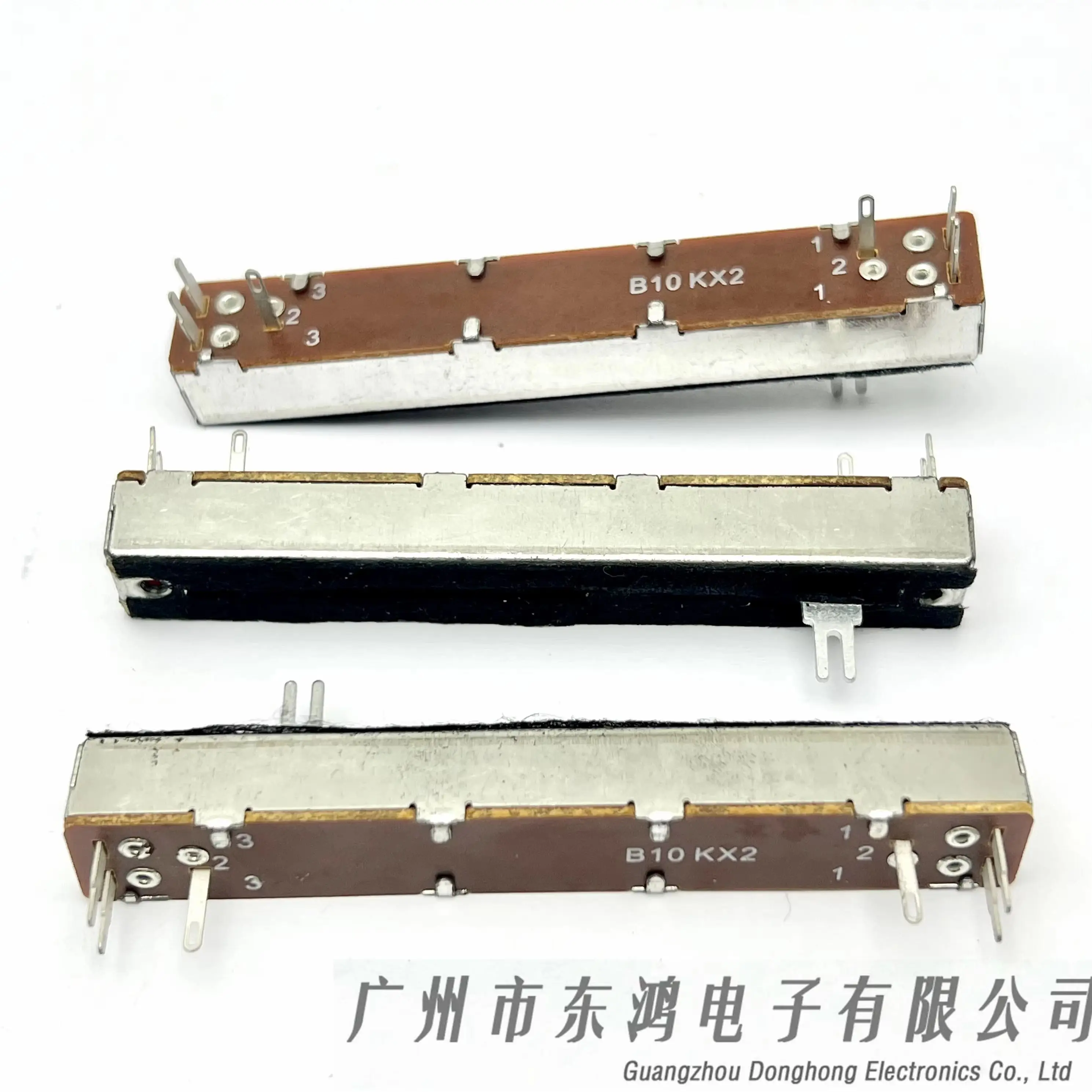 High quality dual straight slide potentiometer 88mm    mixer volume adjustment B10k × 2 axis length 10mm