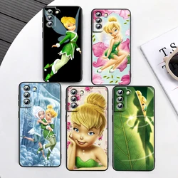 Disney Tinkerbell Princess For Samsung Galaxy S24 S23 S22 S21 S20 FE S10 S10E Plus Ultra Pro Lite 5G Black Cover Phone Case