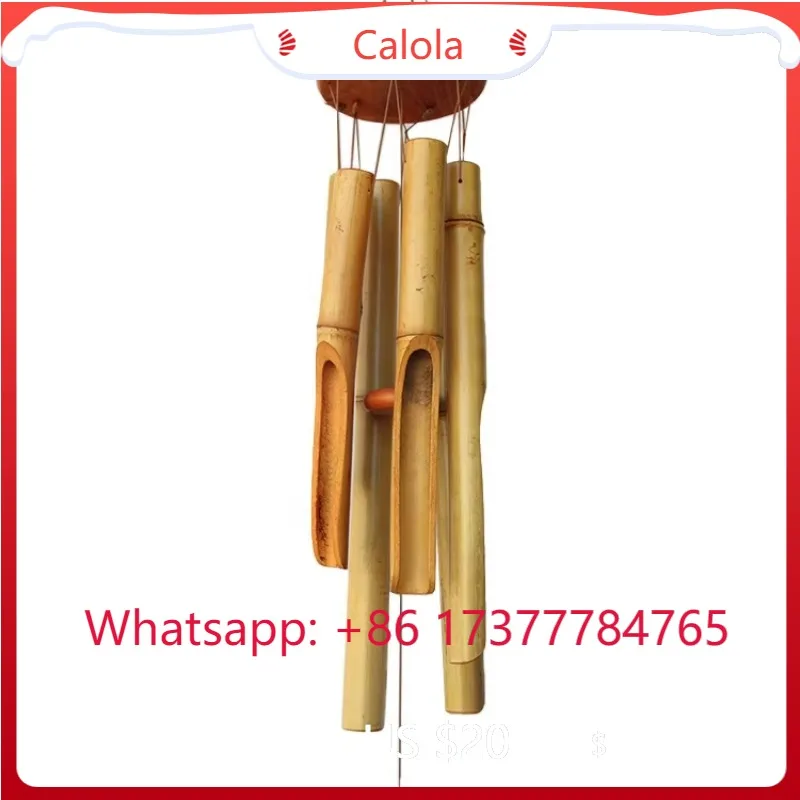 Outdoor Garden Wooden Bamboo Wind Chimes Sympathy Memorial Decorative Gifts