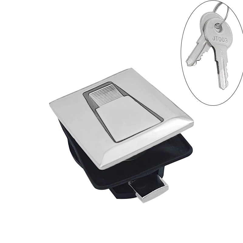 

Hidden Shake Handshandle Boat 316 Stainless Steel Deck Square Locker Latch Cabinet Lock with key Handle Lock