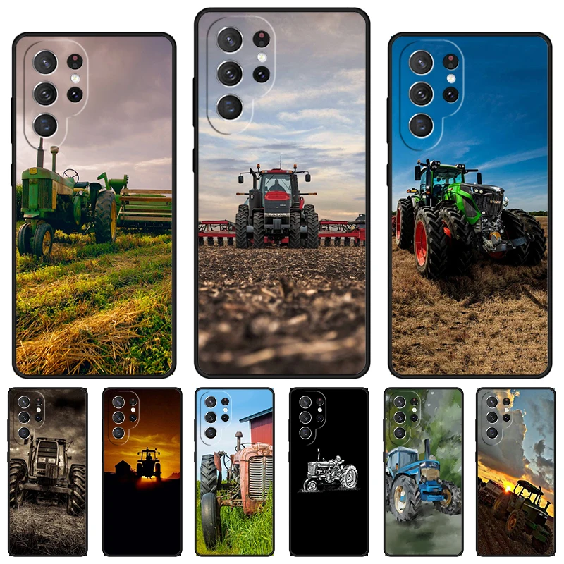 Tractor Agriculture Farm Fields phone case For Samsung Galaxy S24 S23 S22 Ultra Note 10 20 Plus S8 S9 S10 S20 S21 FE Cover