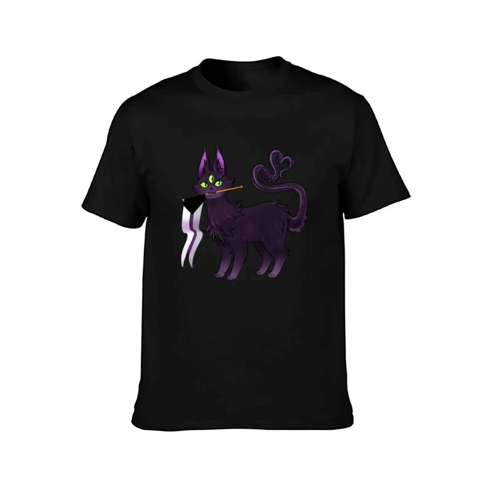 Demisexual Pride - Eldritch Kitty Xin T-Shirt Simple Casual Short Sleeve Cotton T-Shirt