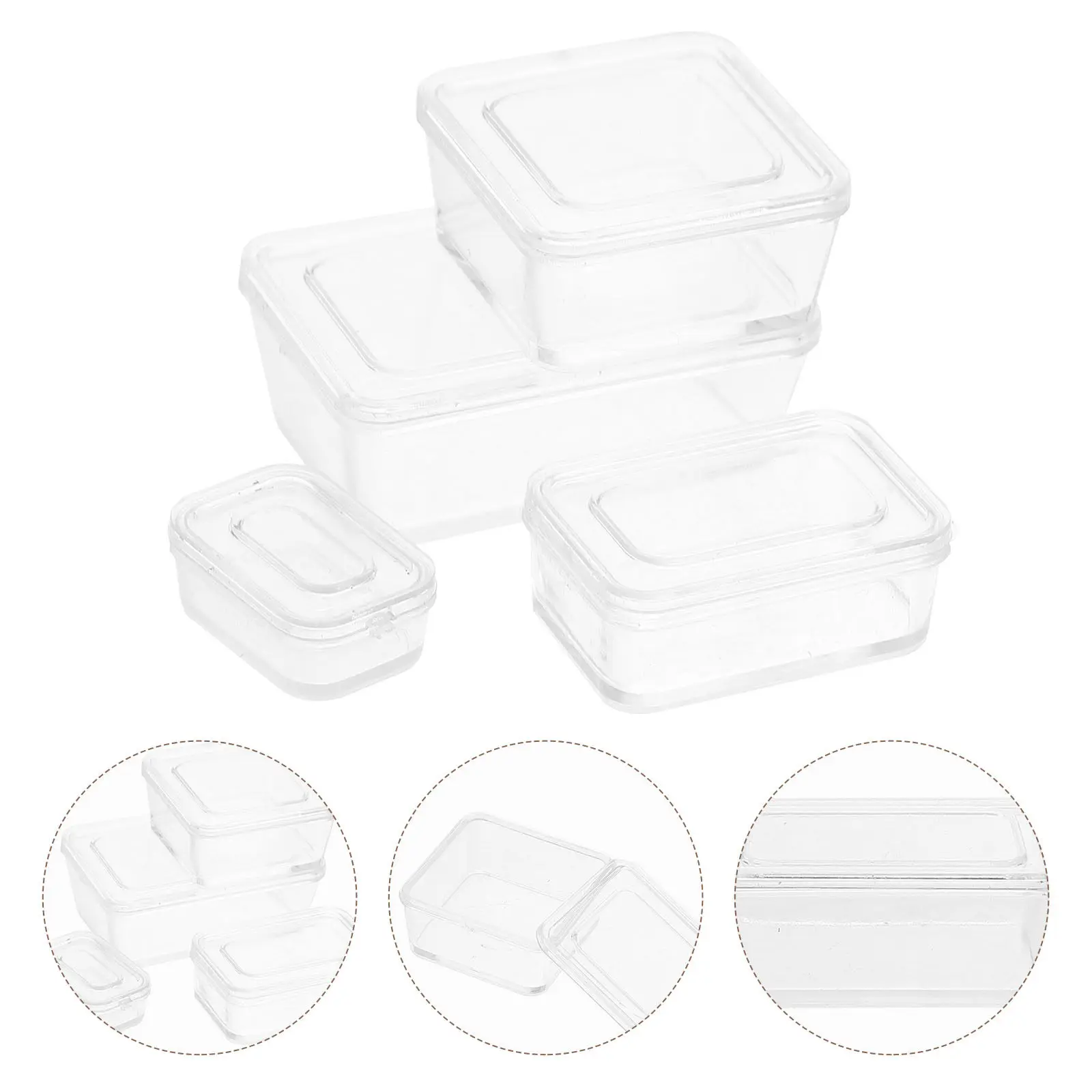 

1Set Realistic Miniature Bento Box Simulation Kitchen Accessories Lunch Box Storage Case for Miniature House Decor