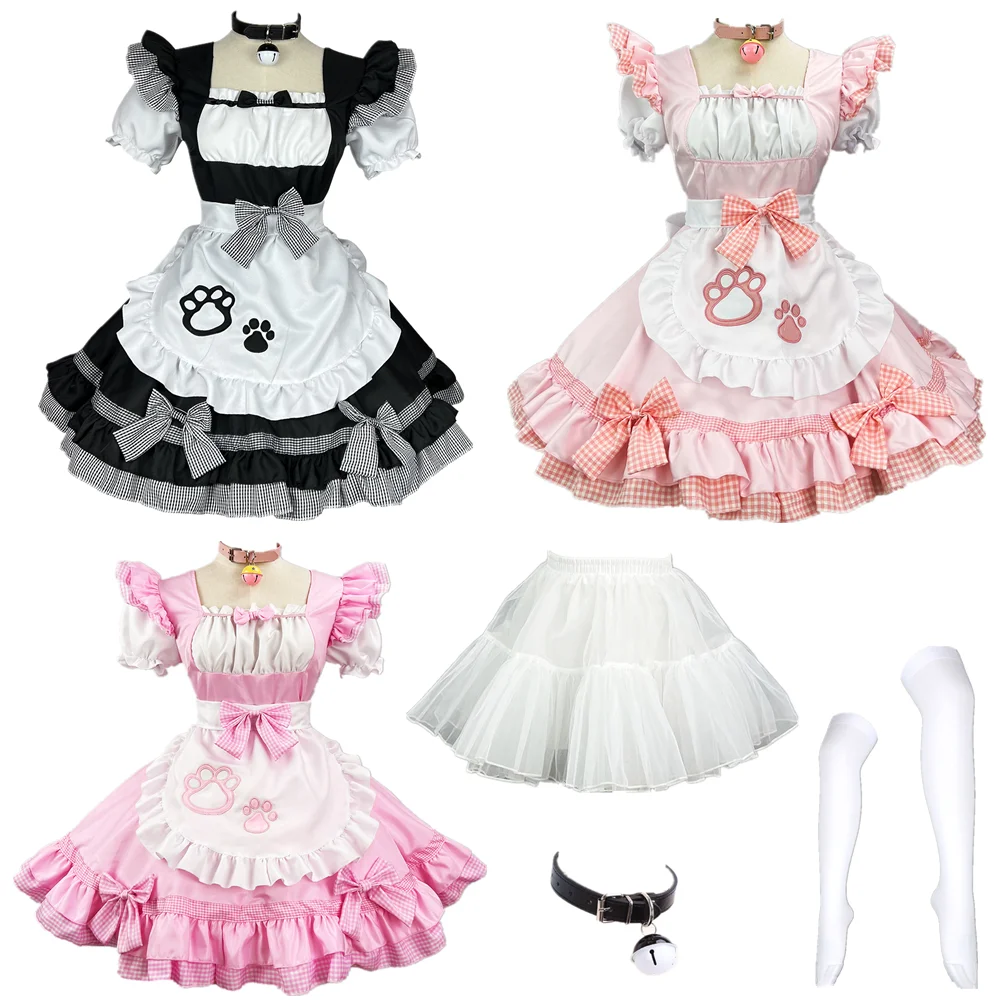 

Adult Anime Japanese Maid Attire Black Maid Dress Women's Sexy Uniform Halloween Costume