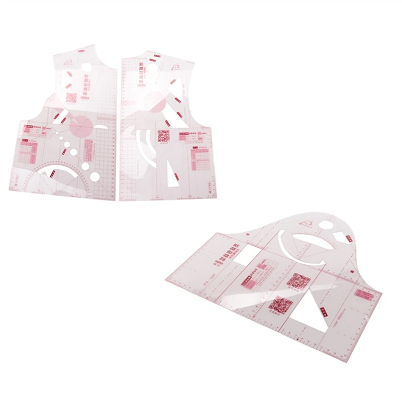 Горячая TTKK 9X 1:1 модная тканевая дизайнерская линейка, укороченная форма, школьница, обучающая одежда, шаблон для рисования, линейка прототипа одежды