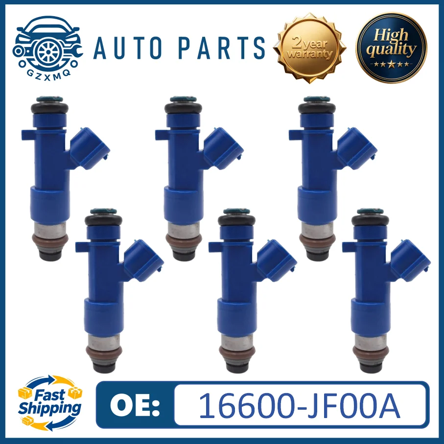 6pcs Fuel Injectors 16600-JF00A For Nissan GTR INFINITI G37 550cc#14002-AN001