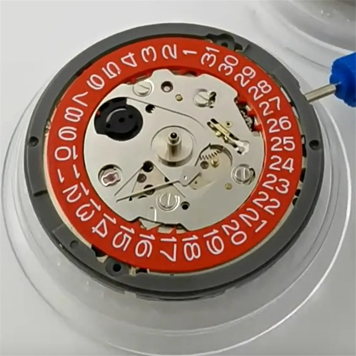 ABNH NH35A حركة ميكانيكية عالية الجودة NH35 عجلة تقويم حمراء 24 مجوهرات ذاتية الملء عالية الدقة