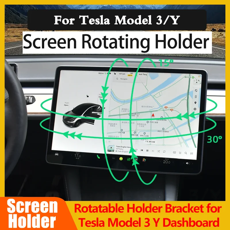 Draaibare Draaibare Rotatiebeugel Voor Tesla Model 3 Model Y Gps Navigatiehouder Centrale Schermstandaard Voor Tesla-Accessoires