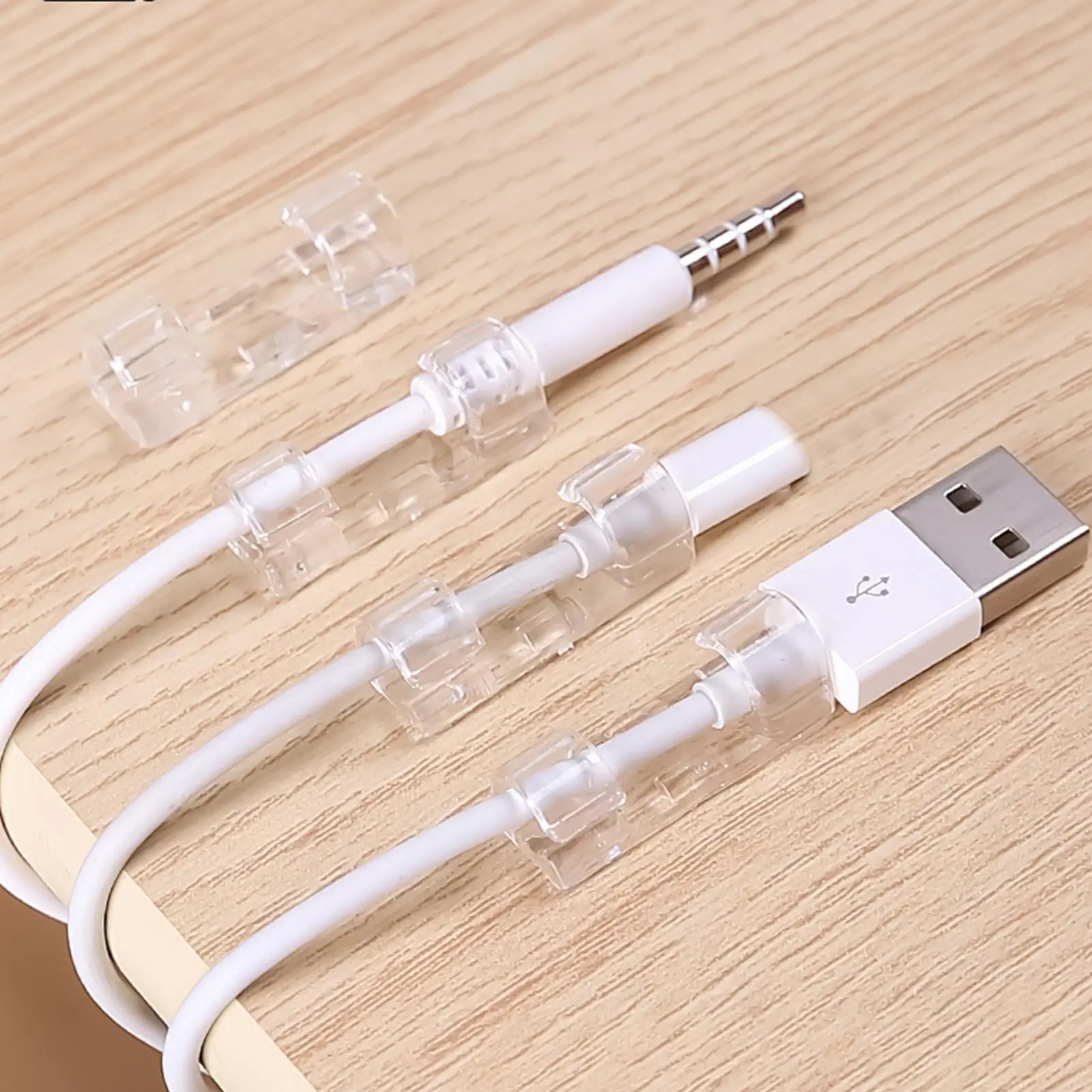 16Pcs Cable Organizer Clips Cable Management Wire Manager Cord Holder USB Charging Data Line Bobbin Winder Wall Mounted Hook