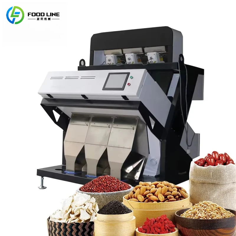 Customized White Rice Color Sorting Machine Sorghum Maize Peanut Coffee Beans Color Sorter Nuts Grain Color Sorter Machine