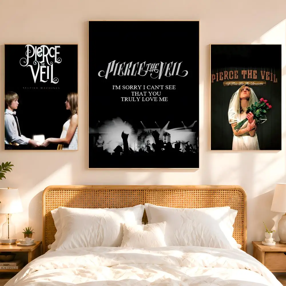 P-Pierce The Veil Band Collide With The Sky Poster 1PC HD Matte Peel And Stick Wall Decor For Bedroom Living Room Dorm Office