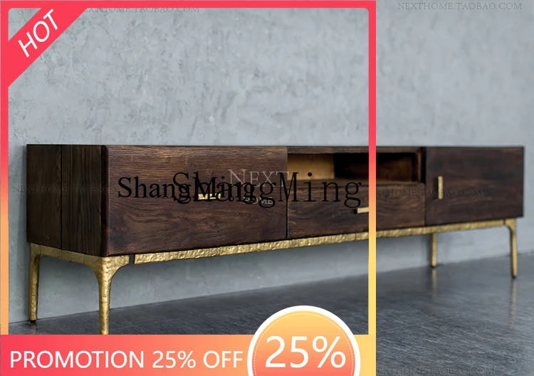 

FG ТВ-шкаф и журнальный столик, простая современная маленькая квартира, гостиная, цвет ореха, стиль Ins, светлая роскошная мебель