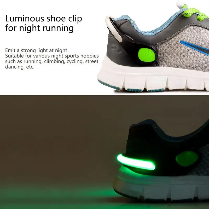 LED Shoe Clip Light Rainproof Flashing Lamp Safety Warning Light for Outdoor Sports Night Running Walking Cycling Luminous Clip