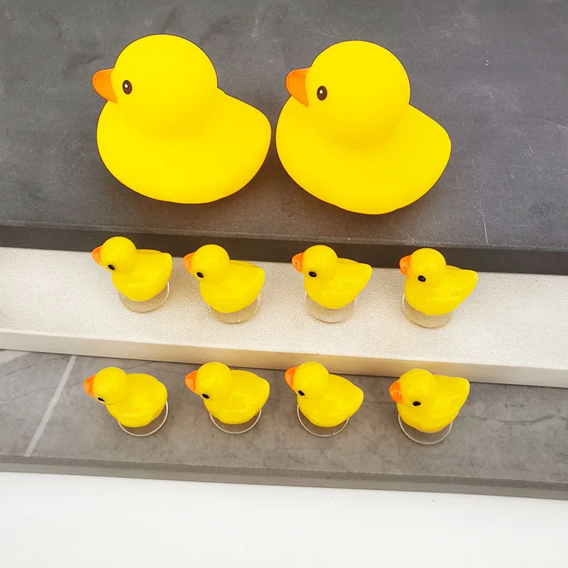 5/10pcs Set Cute Big and Small Yellow Duck Shoes Charm Shoe Decoration Sandals DIY Accessories