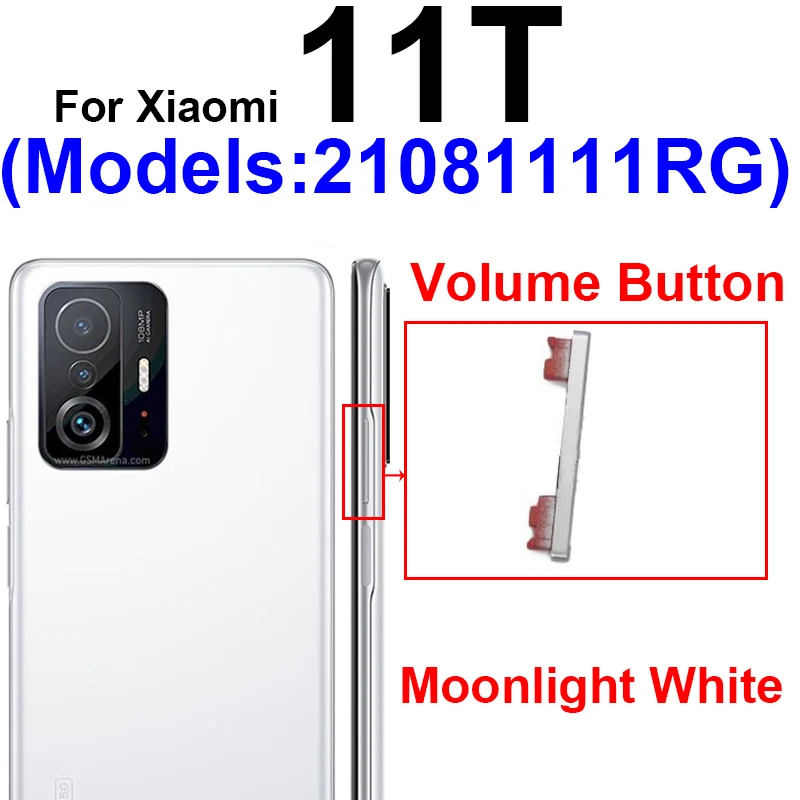 On Off Power Volume Side Button For Xiaomi Mi 11T 21081111RG Power Volume Control Switch Key Repair Parts