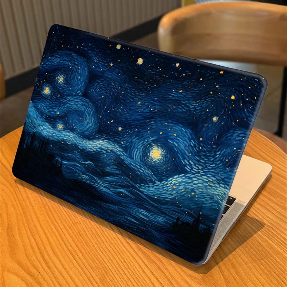 

Чехол для ноутбука MacBook Pro 14 M4 2024, модель A3401, чехол 14,2 M2 M3, чехол для MacBook Air 13 13,6 15, чехол с изображением снежной сцены и масляной краской