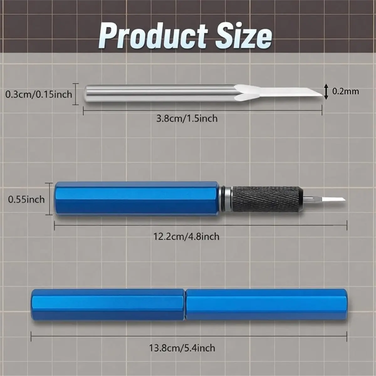 Model Scriber Tool Set for Engraving Resin Models, Scribing with Ergonomic Handle, 0.15mm Tip