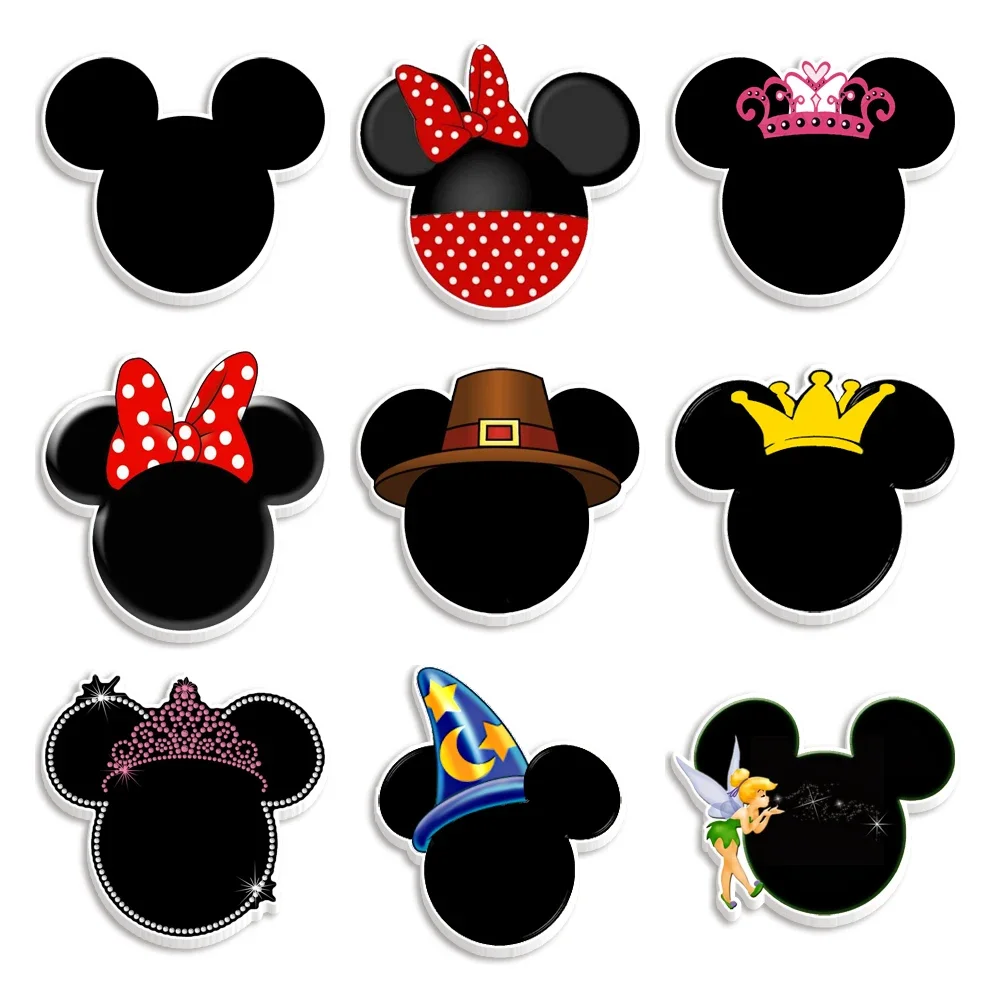 

30pcs/lot Disney Cartoon Mickey Head Pattern Resin Flatback Collection Planars For Craft Making And DIY Decoration