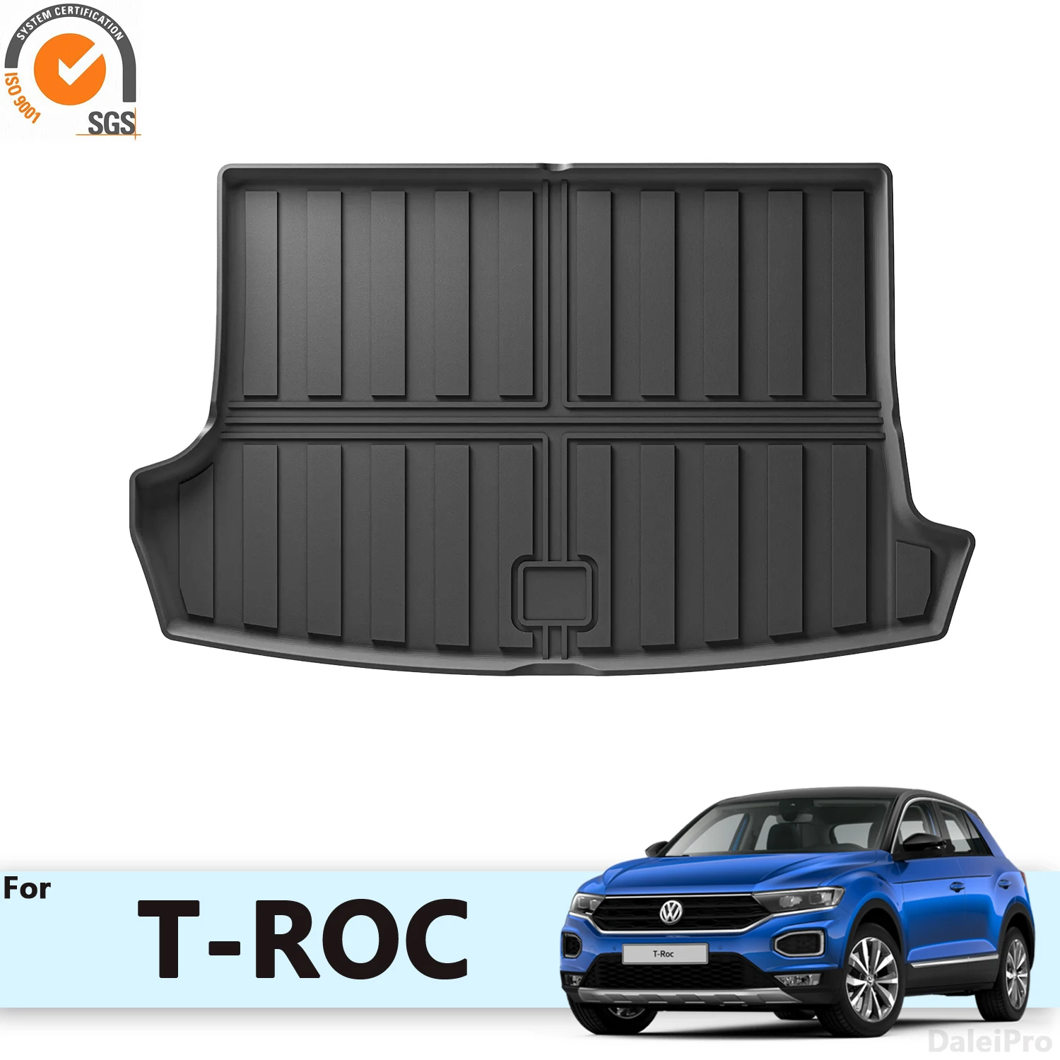 For VW T-Roc 2018-2023 2024 Car Rear Trunk Mats All Weather Cargo Liner Custom Fit Cargo Mats 3D TPE Trunk Cover Car Accessories